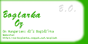 boglarka oz business card